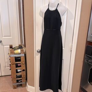 Elegant Vintage Black Maxi Evening Gown. Sz 4